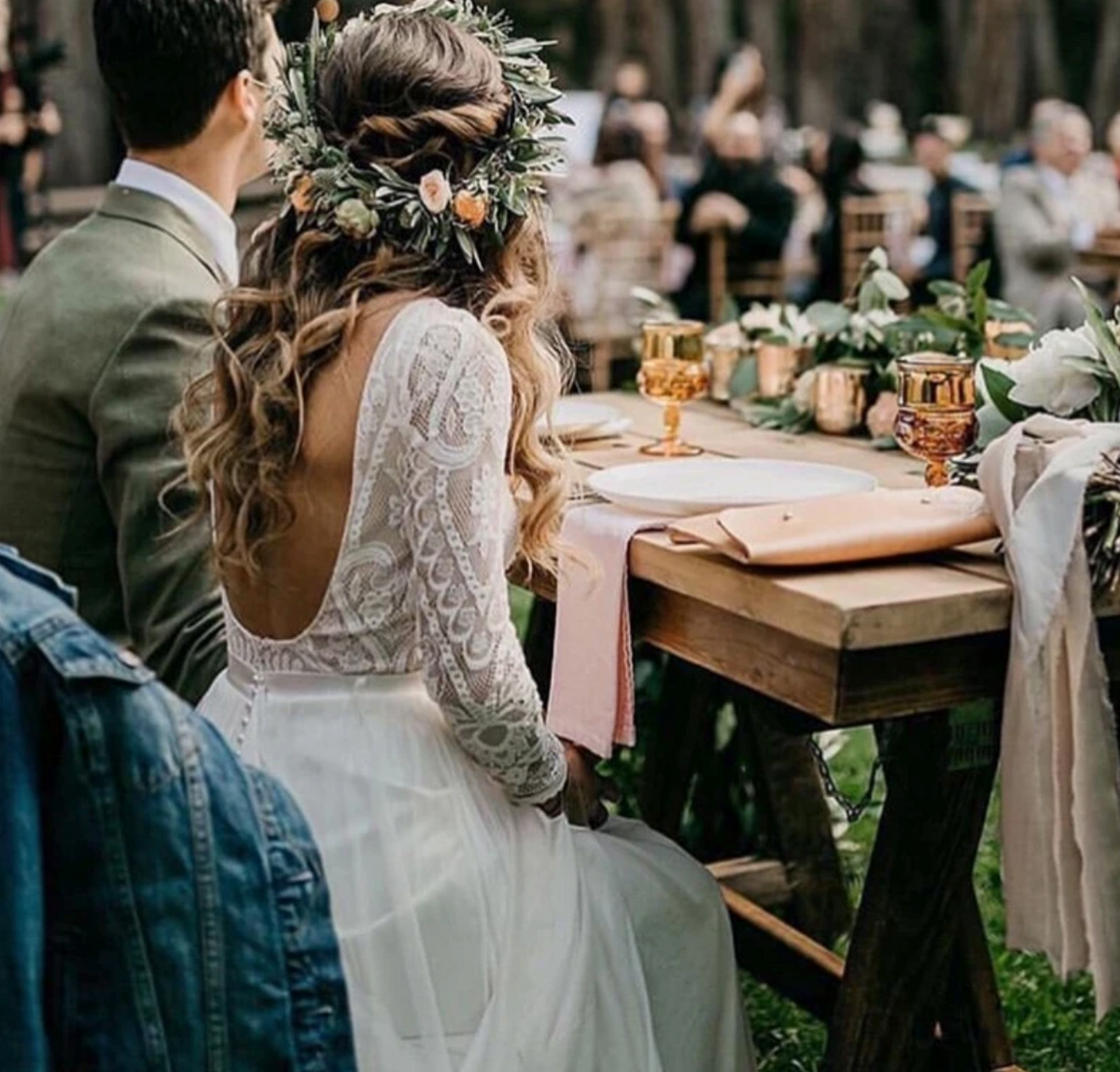 Bohemian Beach Wedding Dress Bohemian Gown TulleLux Bridal