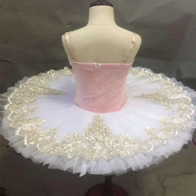 Pink Velvet Professional Pancake Tutus Adult Women Children Ballet Tutu For  Ballerina Performance