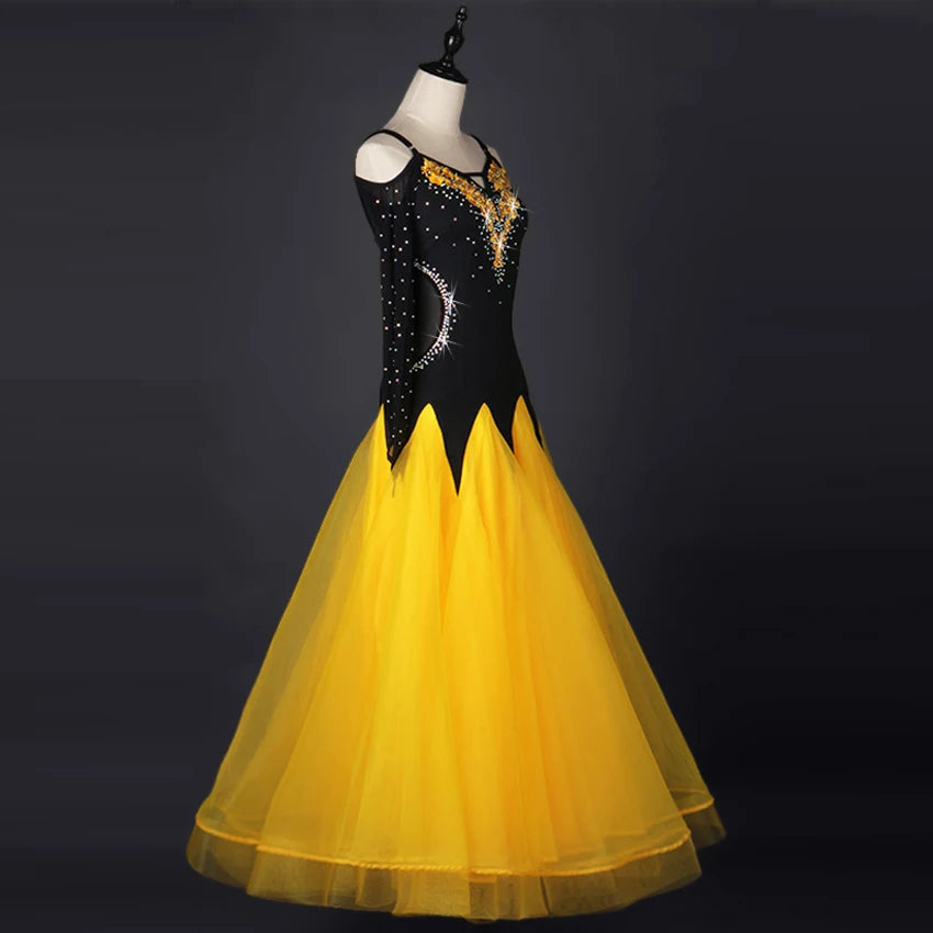 Girls used ballroom dance competition yellow dress, approx outlet age 7-8