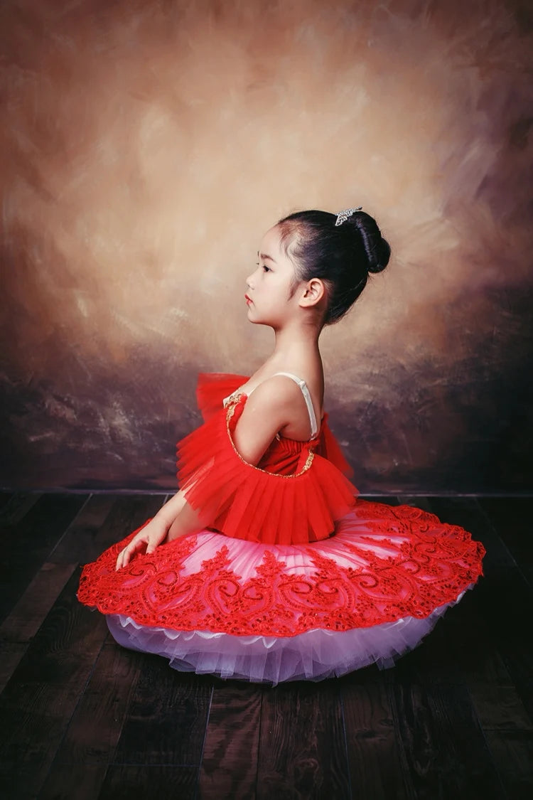 Red Giselle Dance Costume Ballet Tutu Platter Dance Ballet Dress