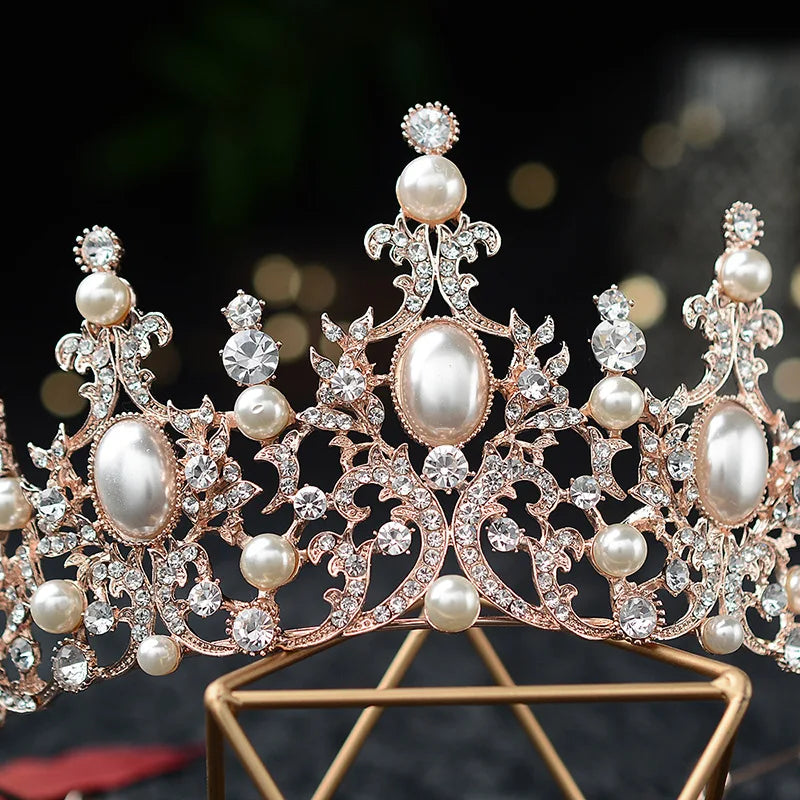 NEW BRAND Luxury Pearl Crystal Bridal deals Tiara