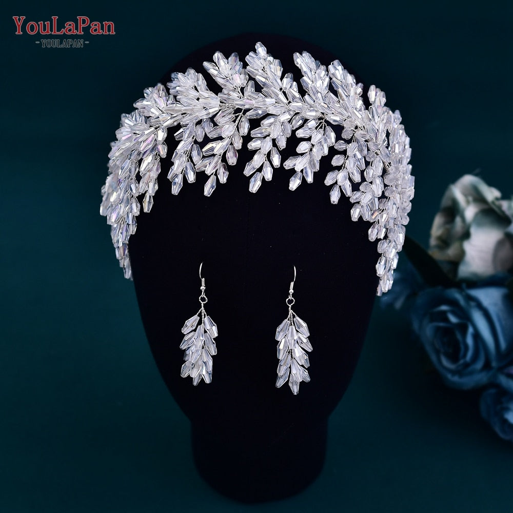 Crystal Crown Hair Accessories Luxury Headdress Flower Pageant Headwear
