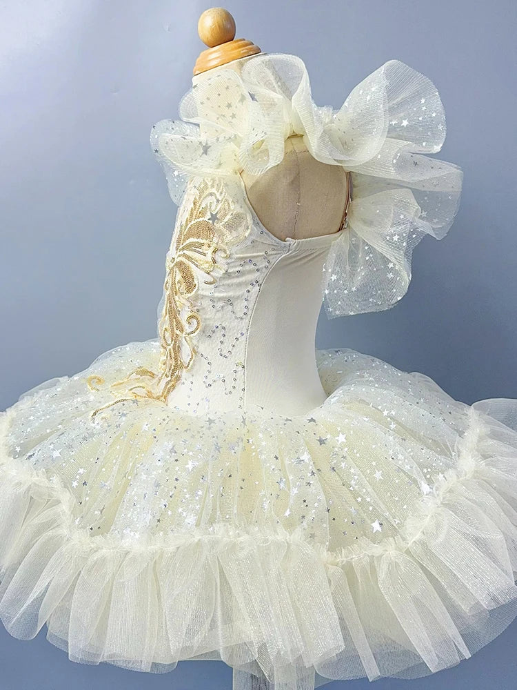 Girls Ballet Skirt Sequined Tutu Dance Princess  Performance Costume