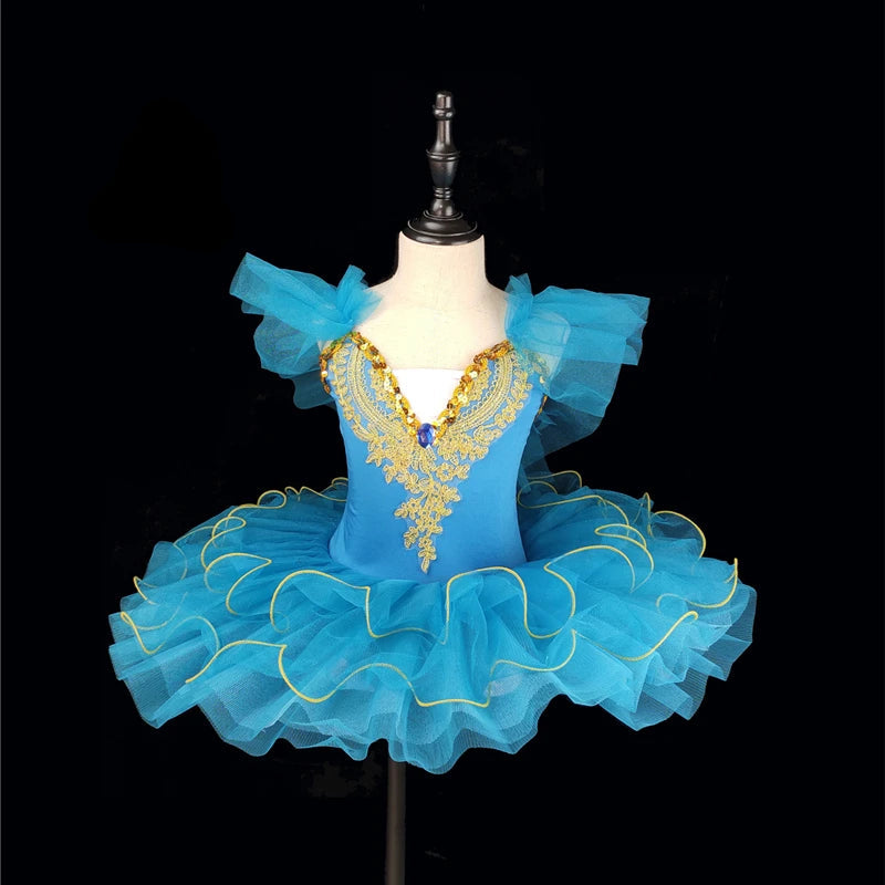 Professional Girls Ballerina Dance Pancake Tutu Ballet Costume