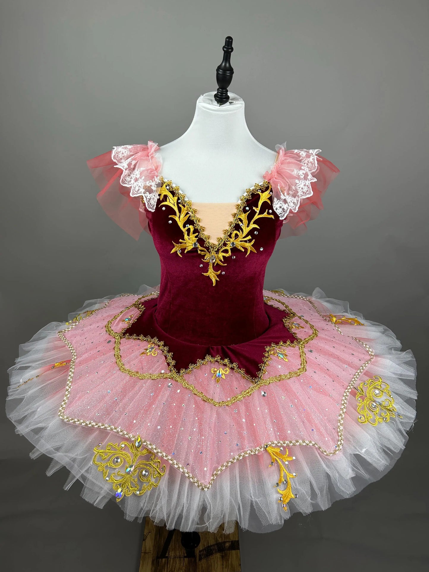 Professional Ballet Dress Red Performance Costume Ballerina Leotard Dance Clothes