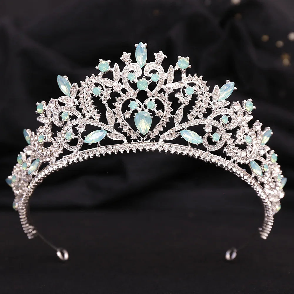 〜Tiara〜 Continental Contoured Rhinestone Crown Tiara (Adjustable