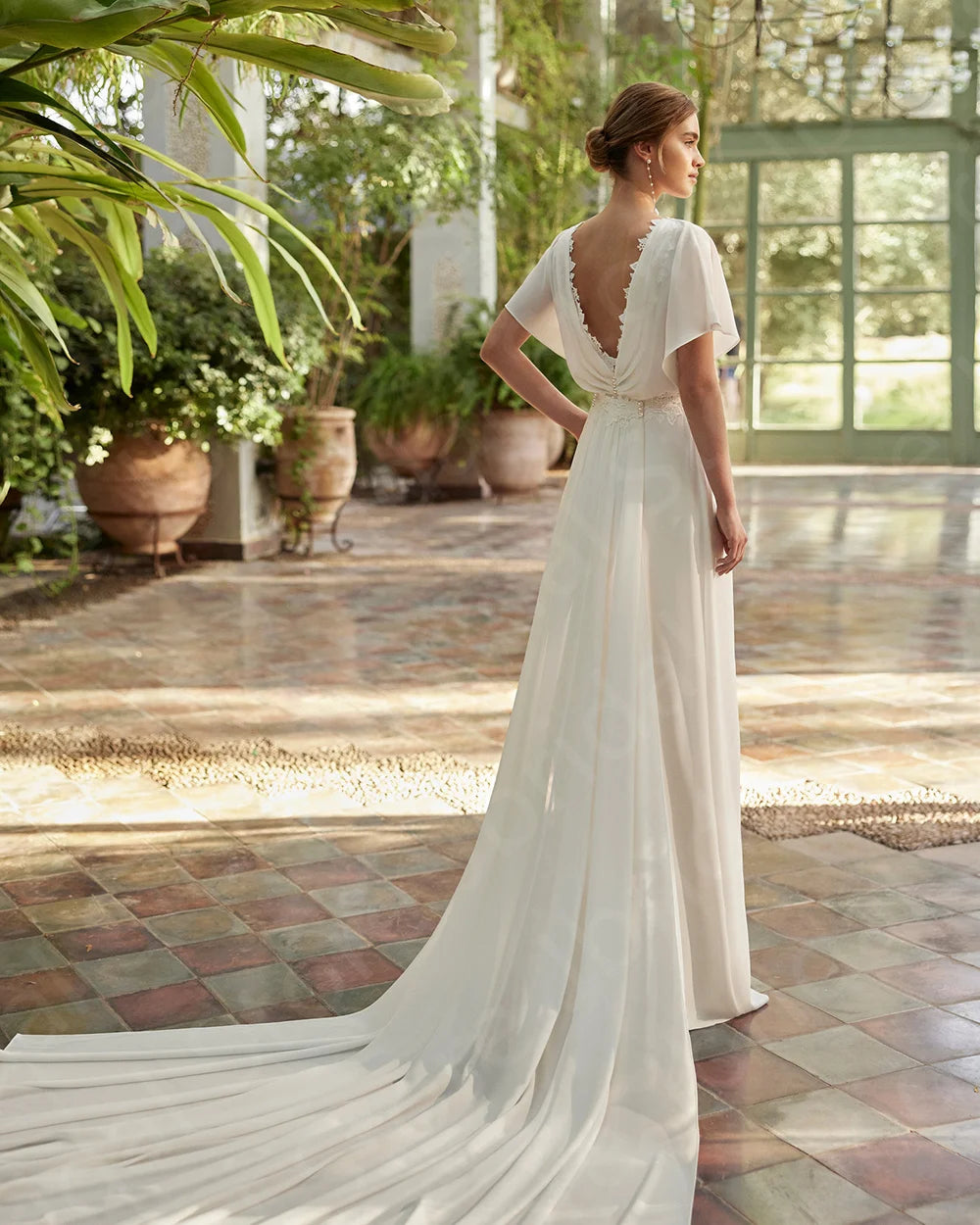 Wedding Jumpsuit Wide Leg Boho Chic Chiffon Bridal Suit, Get ready to say "I do" in style with our Chiffon Bridal Jumpsuit!