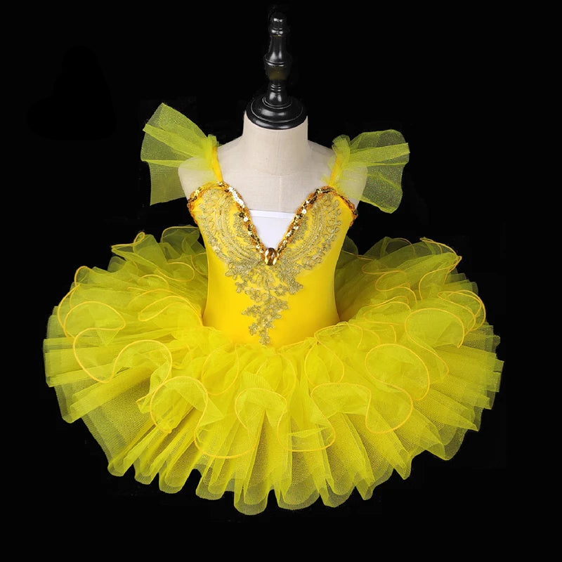 Professional Girls Ballerina Dance Pancake Tutu Ballet Costume