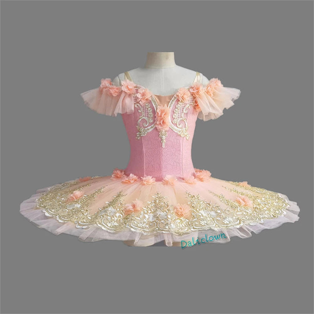 Girls Ballet Tutu Dress Princess Pancake Stage Dance Costume