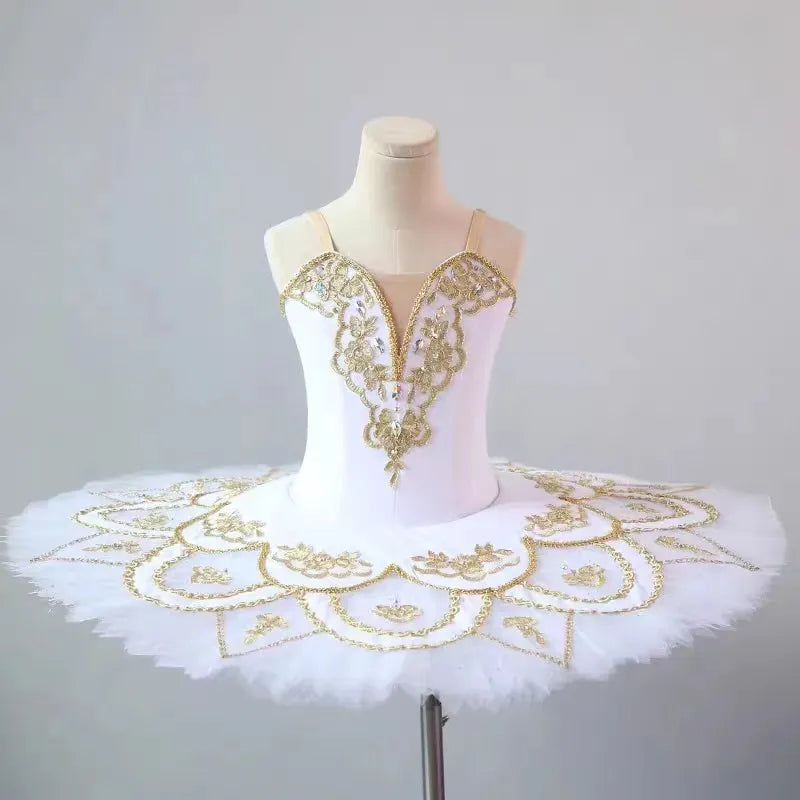Girls Ballet Tutu Dance Costumes Ballerina Pancake Dress