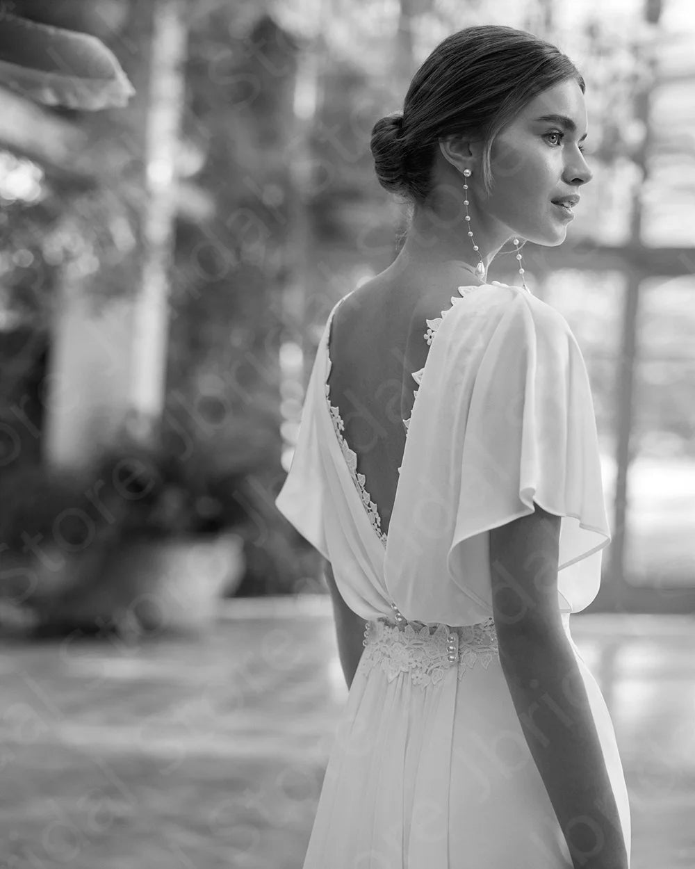 Wedding Jumpsuit Wide Leg Boho Chic Chiffon Bridal Suit, Get ready to say