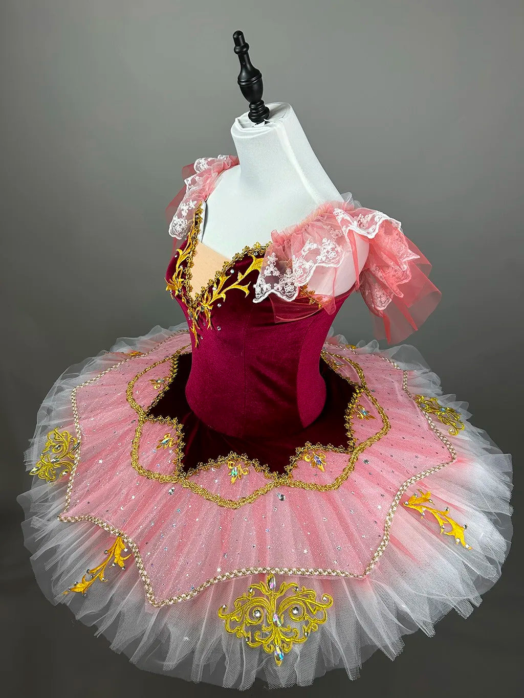 Professional Ballet Dress Red Performance Costume Ballerina Leotard Dance Clothes