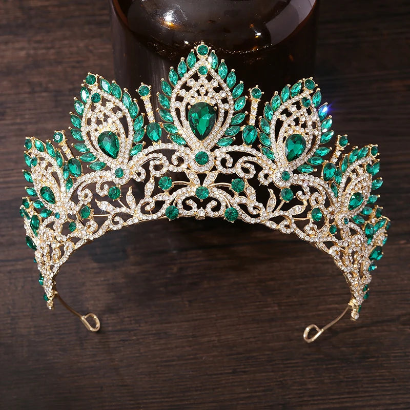 Crystal Party Tiara Queen Crown CostumeHair Accessories, Enhance your party attire with this Queen Tiara Crown! F