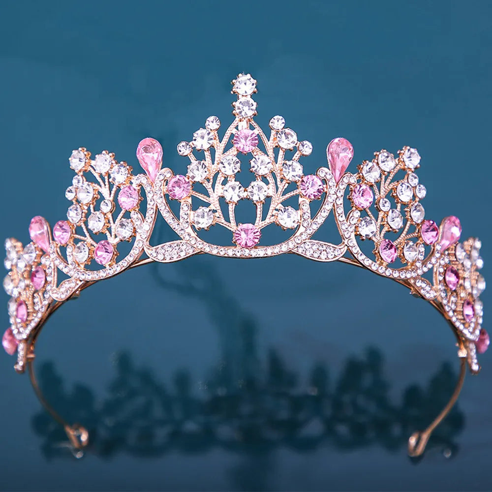Crystal Quinceanera Tiara Princess Party Birthday Crown Accessory, Indulge in the royal treatment with our Princess Crystal Tiara. Adorned with a swirl