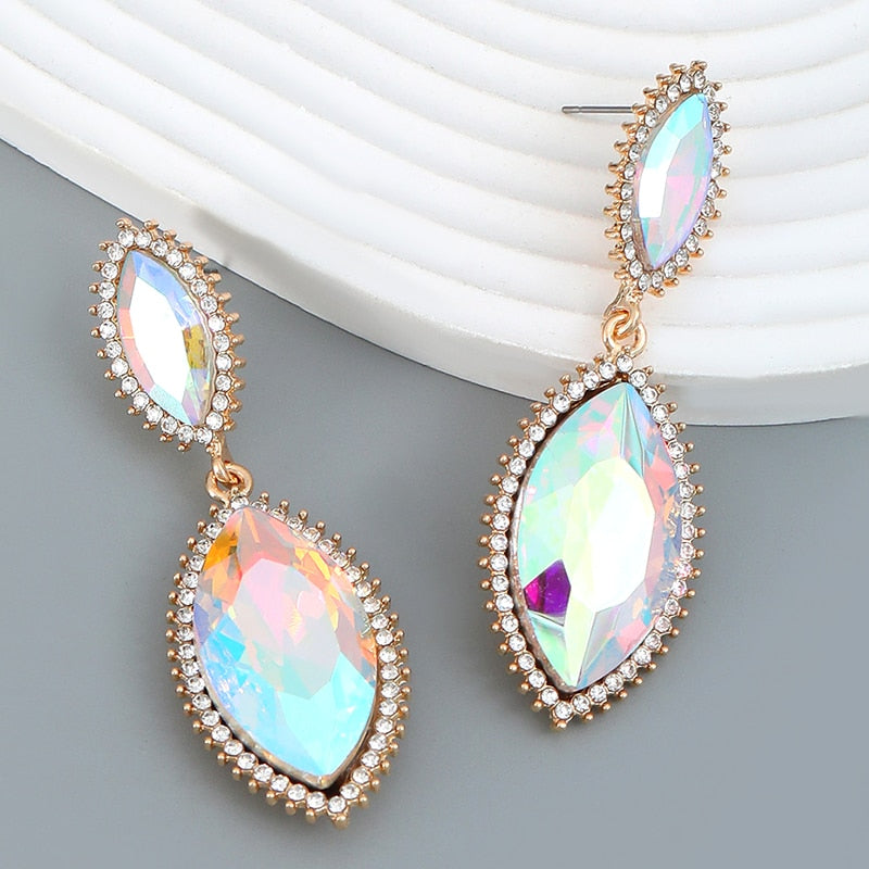 Rhinestone Crystal Pendant For Women Fashion Earring  Jewelry Accessories