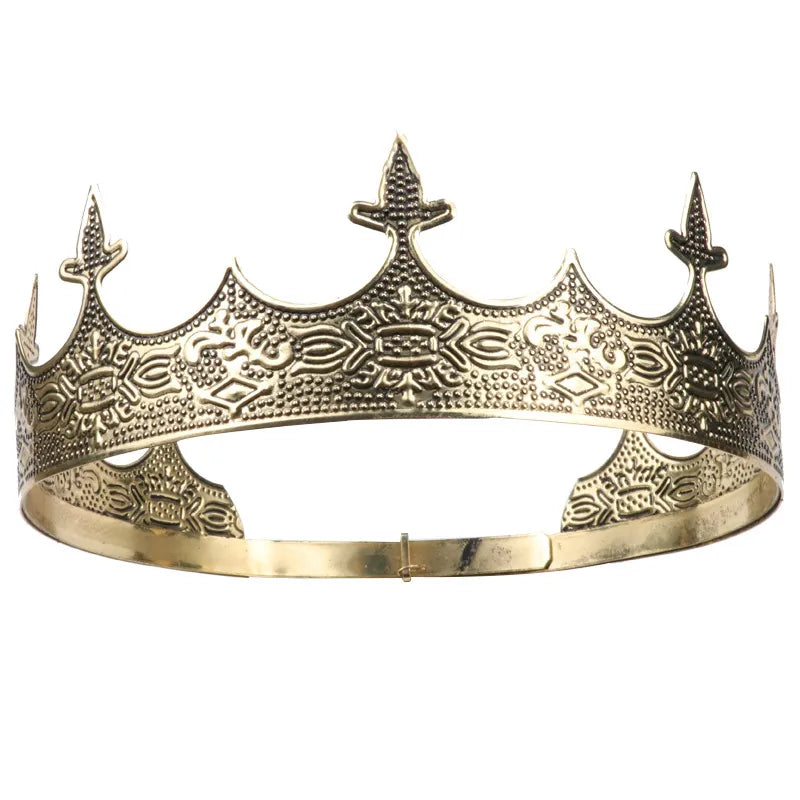 Vintage Royal King Crown For Men Round Metal Costume Crown – Tullelux 