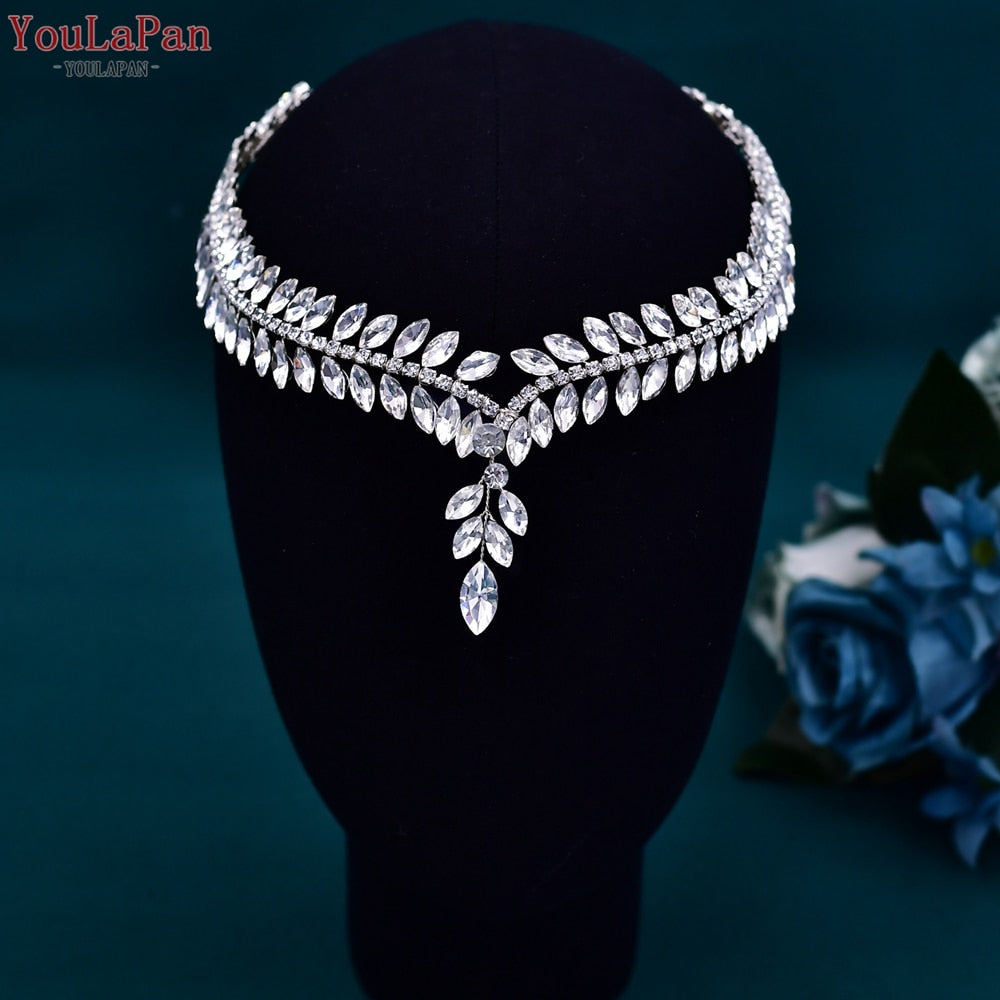 Crystal Crown Hair Accessories Luxury Headdress Flower Pageant Headwear