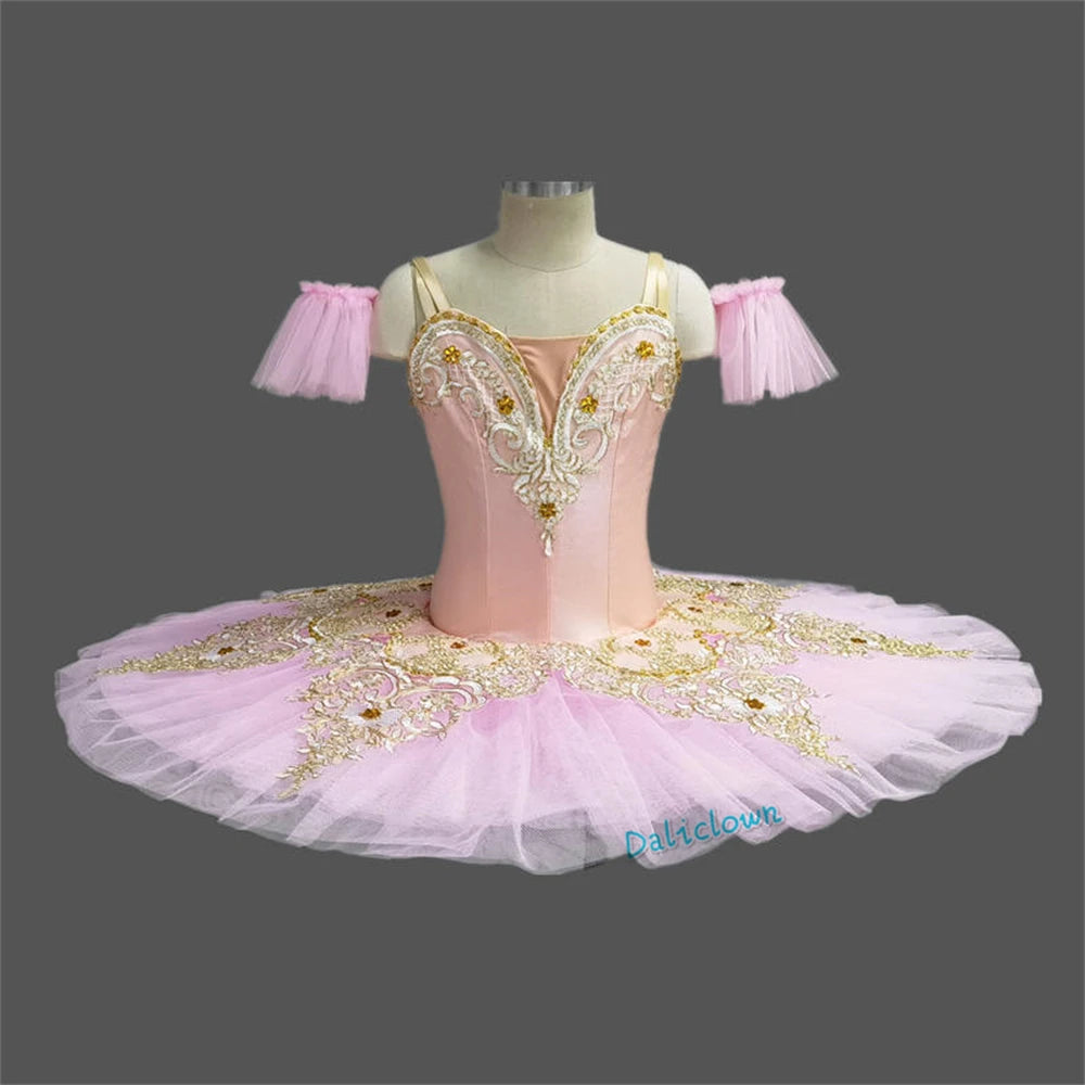 Girls Ballet Tutu Dress Princess Pancake Stage Dance Costume