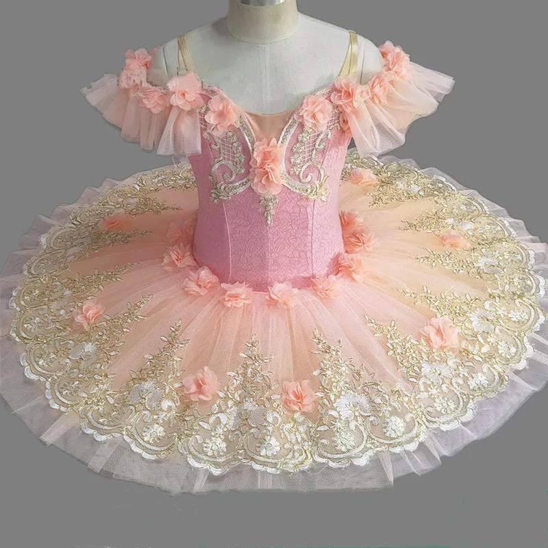Girls Ballet Tutu Dress Princess Pancake Stage Dance Costume