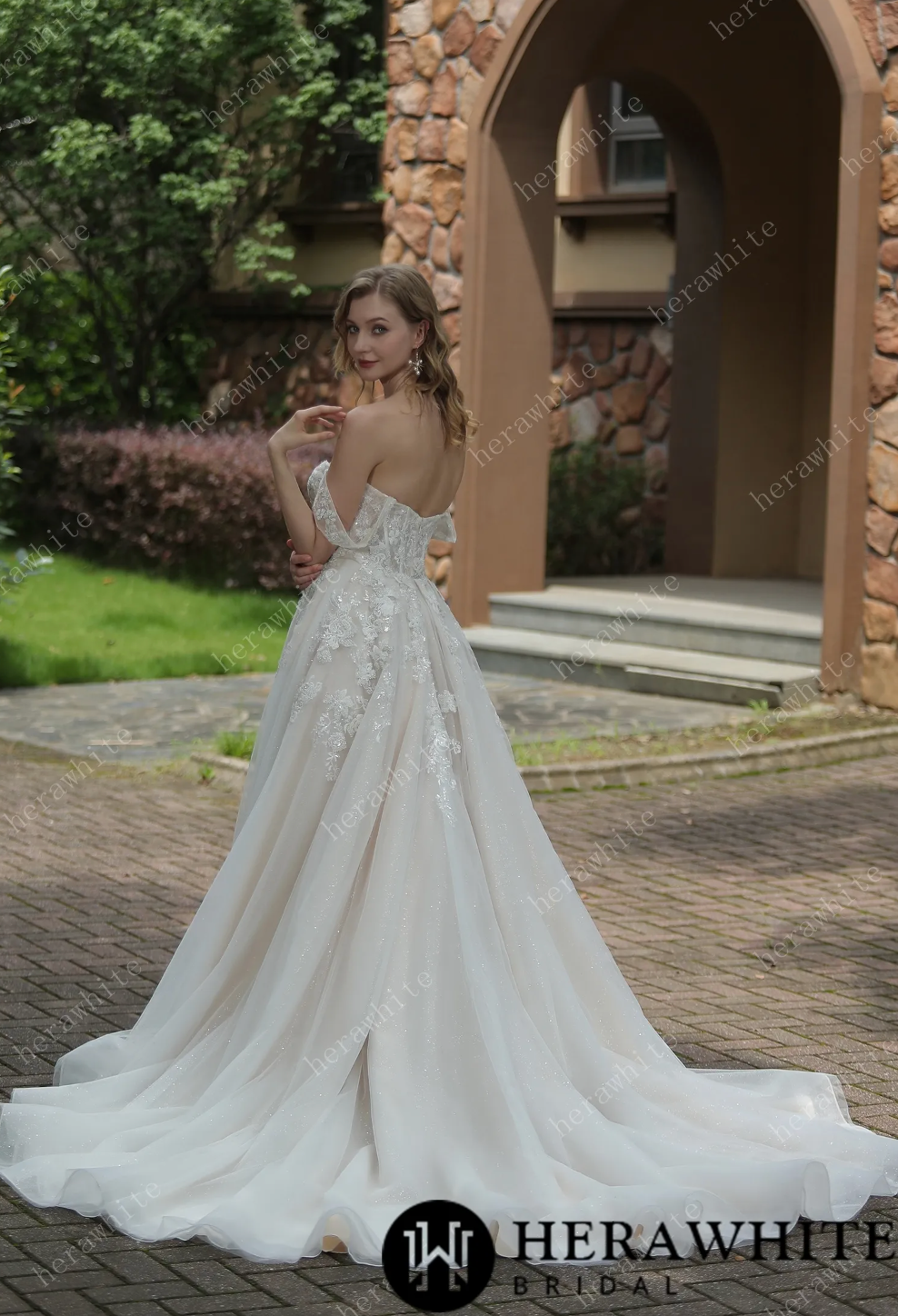 Wedding Dress Tulle Off The Shoulder Lace Ball Gown