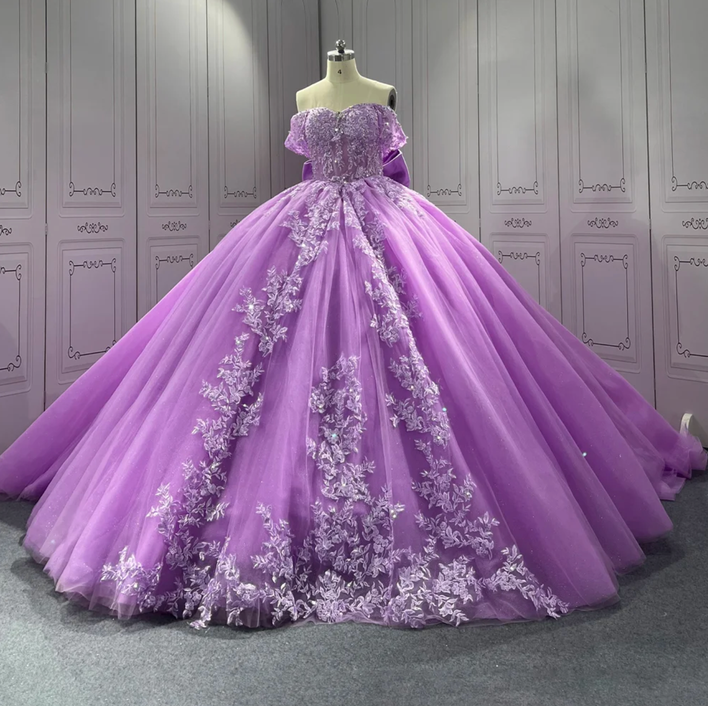 Vestido de quinceañera color lila