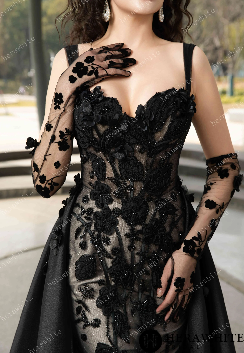 Vestido Negro Vestidos Escote Corazón Cortos Dolce Gabbana