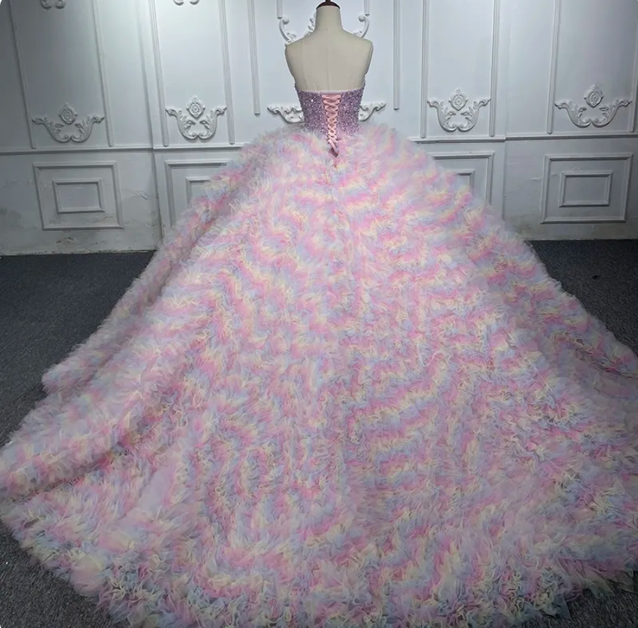 Pastel color ball gown hotsell