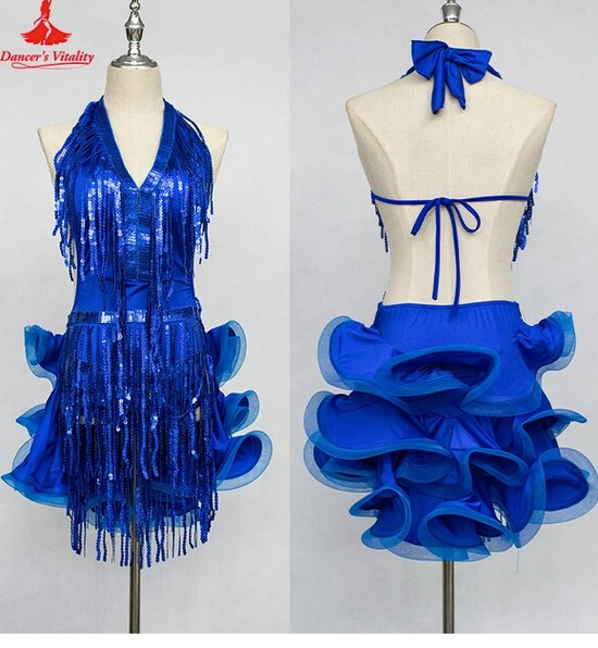 Latin Dance Fringe Dress Professional Competition Costume For Women