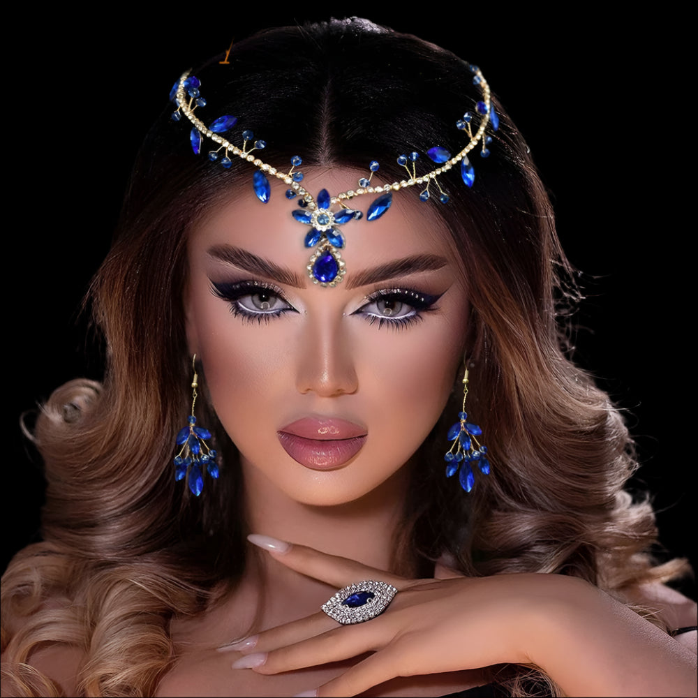 Bridal Headpiece Jewelry Set Tiaras Earrings Fashion Hair Accessories, Add a touch of glamour to your bridal look with this beautiful