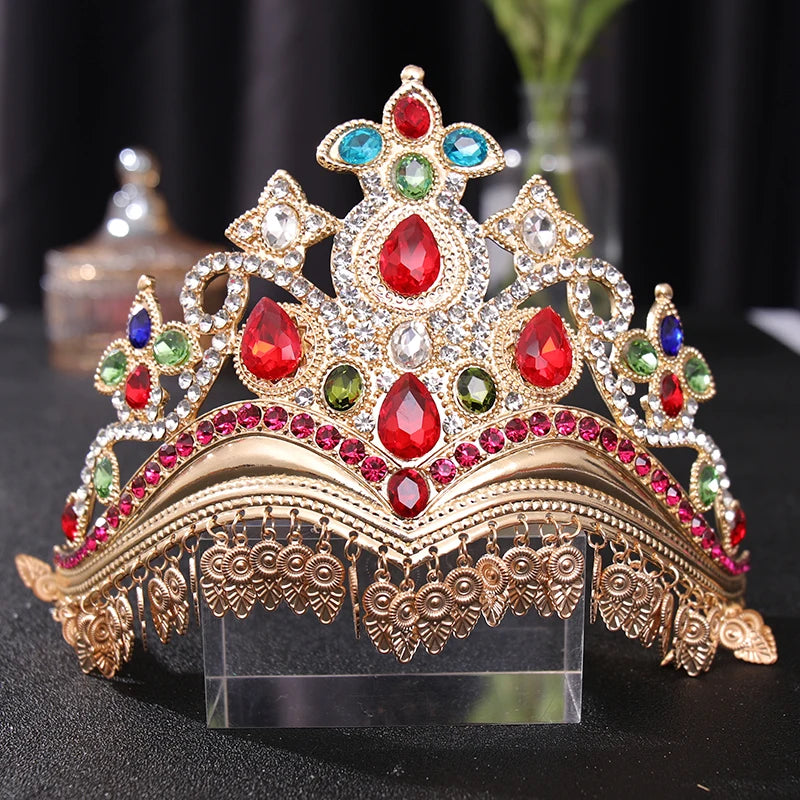 Party Tiara Crown Crystal Rhinestone Retro Style Hair Accessory, Be the head of the show with our Retro Tiara Crown! T
