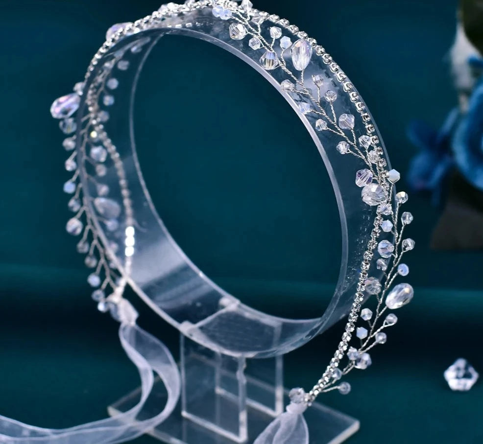 Clear Crystal Thin Bridal Belt Rhinestone Wedding Dress Accessories
