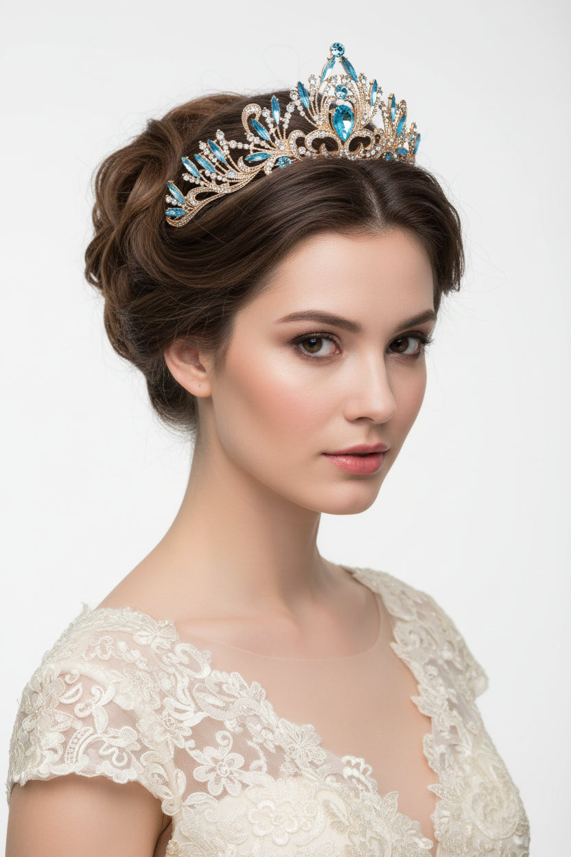 Crystal Tiara Crown Bowknot Party  Rhinestone  Event Hair Accessory main image 1