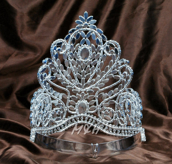 Deluxe Large Austrian Crystal Tiara Handmade Pageant Bridal Crown Hair Accessory