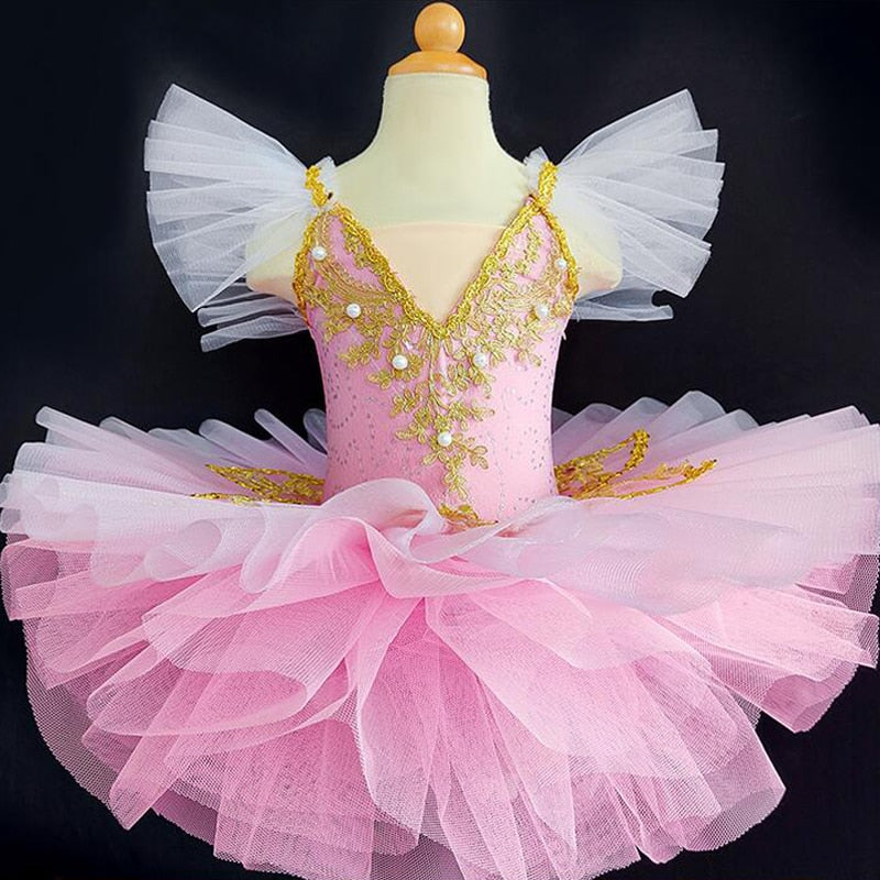 Pink ballerina dress for girl best sale