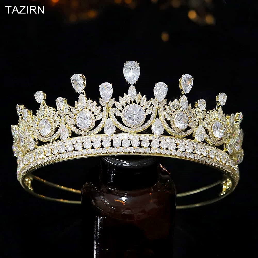 Colorful Crystal  Tiara Crown Bridal Accessories Pageant Headpiece