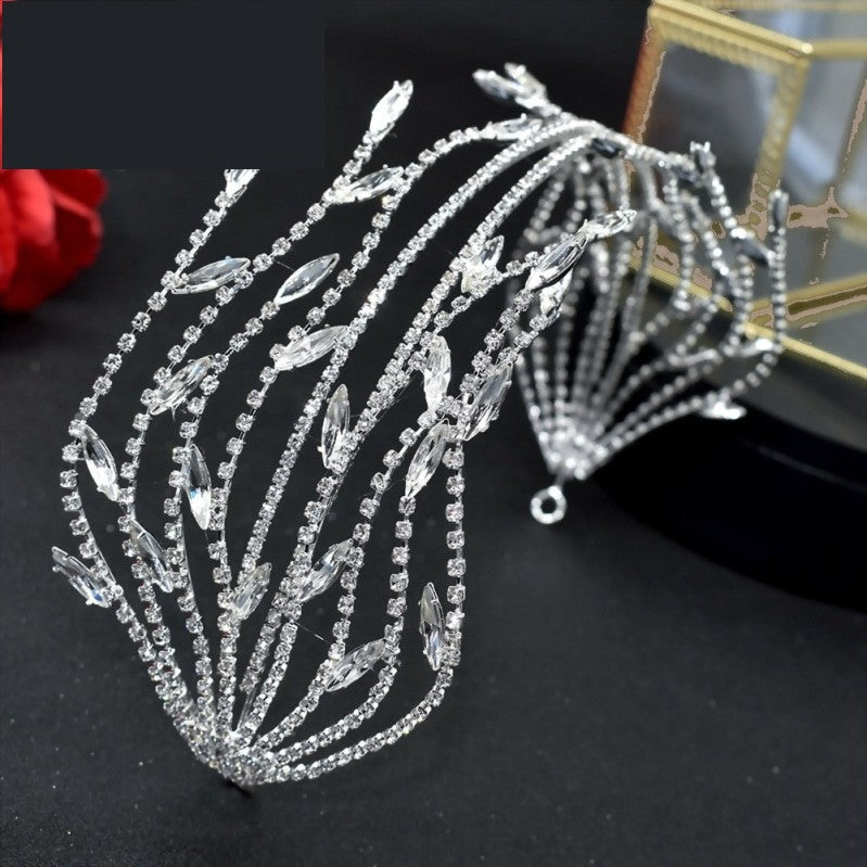 Baroque Crystal Hair Jewelry Rhinestone Headband Wedding Crown Tiara