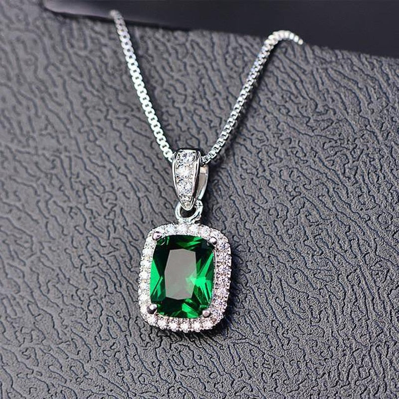 Large Cubic Zirconia Pendant Necklace Oversized Gem Jewelry Accessory