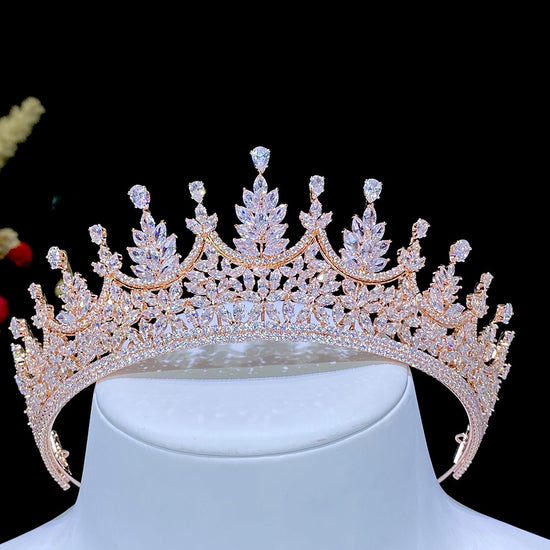 Petite Cubic Zirconia Crystal Crown Bridal Tiara