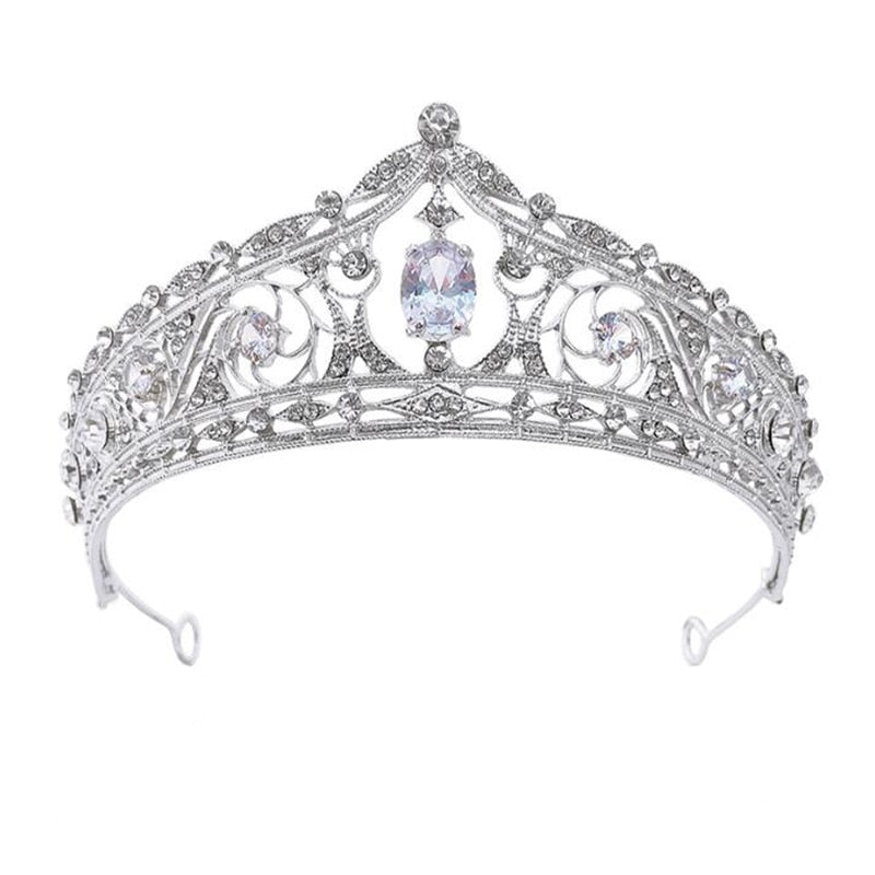 Luxury Cubic  Zircon Wedding Crown Bridal Tiara