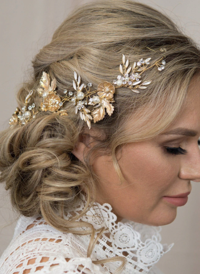 Petite Leaf Crown, Bridal Hair Piece, wedding deals hair, Bridal Hair Accessories , Wedding Headband, Gold Leaf headband, Boho Wedding Hair Piece