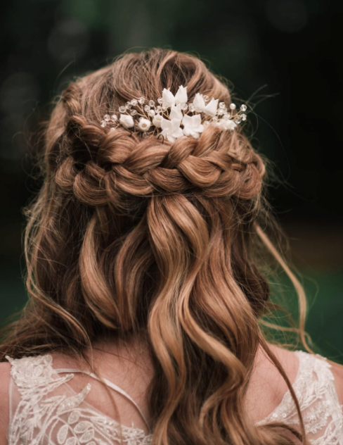 Wedding headpiece retailer crystal flowers comb