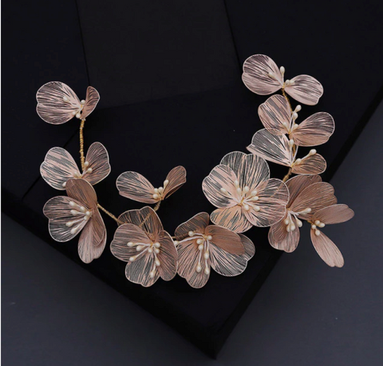 Flower Pearl Hair Wedding Day Bridal Accessory - TulleLux Bridal Crowns &  Accessories 