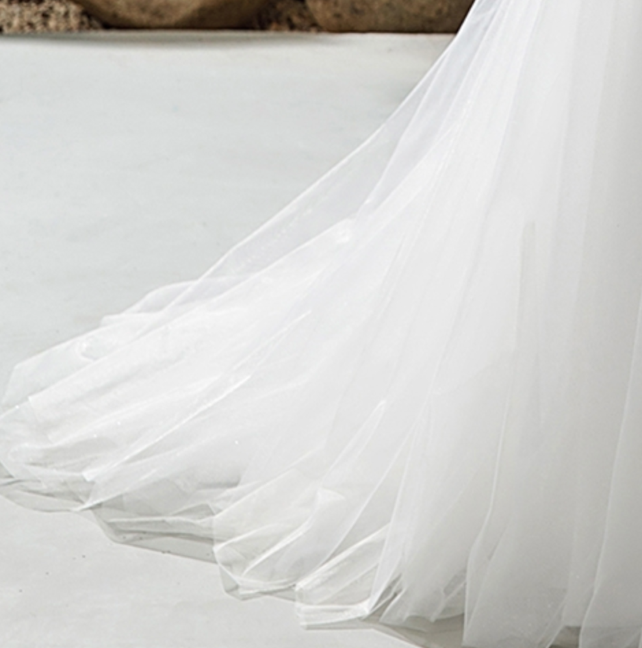 Beaded Straps V-Neck Lace A-Line Long Wedding Dress