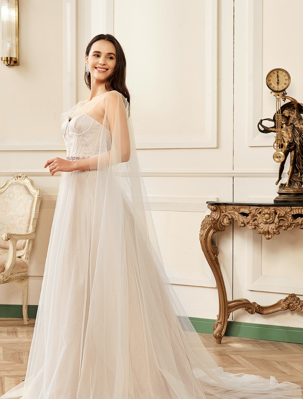 Wedding Dress Shimmer Corset Sparkle Tulle Bridal Gown