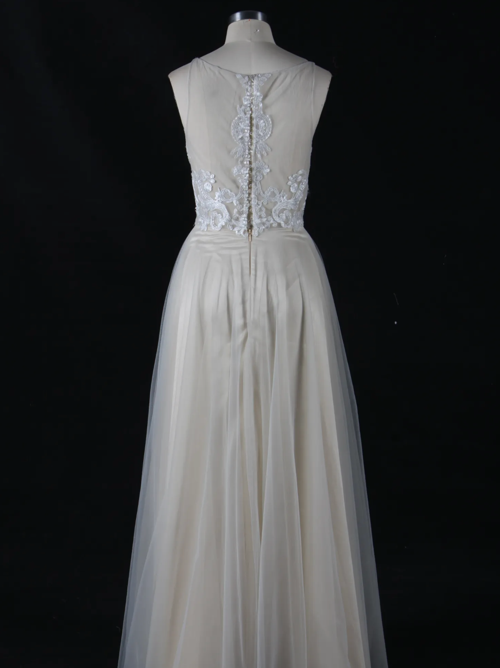 A-Line Bridal Gown With Delicate Applique