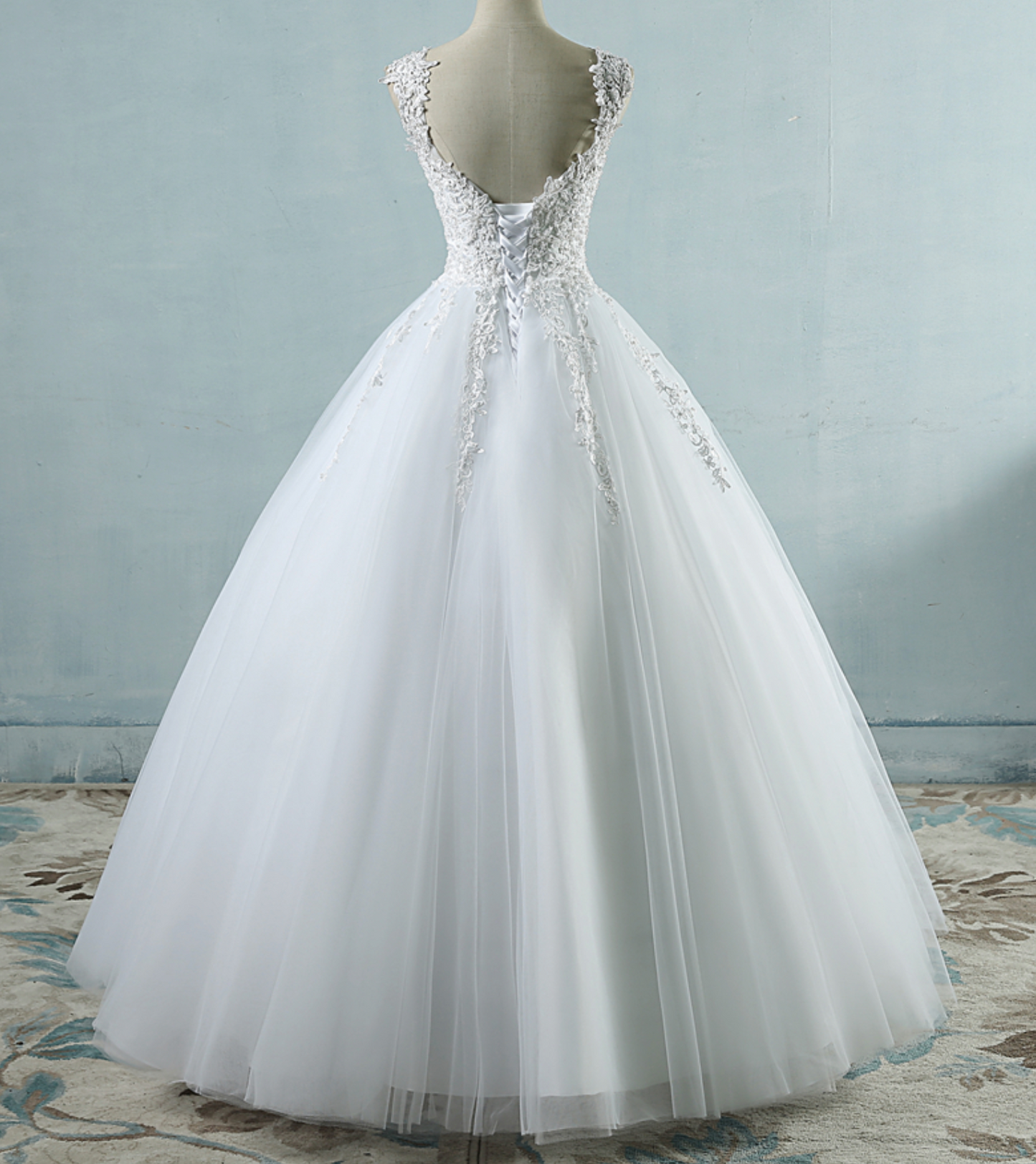 Tulle Wedding Dress with Pearls and Lace Appliques - TulleLux Bridal Crowns &  Accessories 