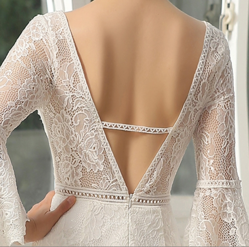 Wedding Dress Lace High Split Bridal Gown A Line
