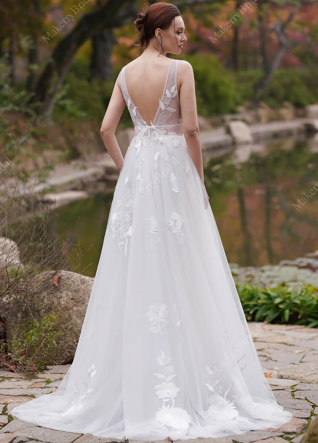 BAU by Bride And You★ BLISS Ribbon maxi dress★ BRIDAL Line Ivory Backless Maxi Dress - A-Line Gown - Oversized Bow