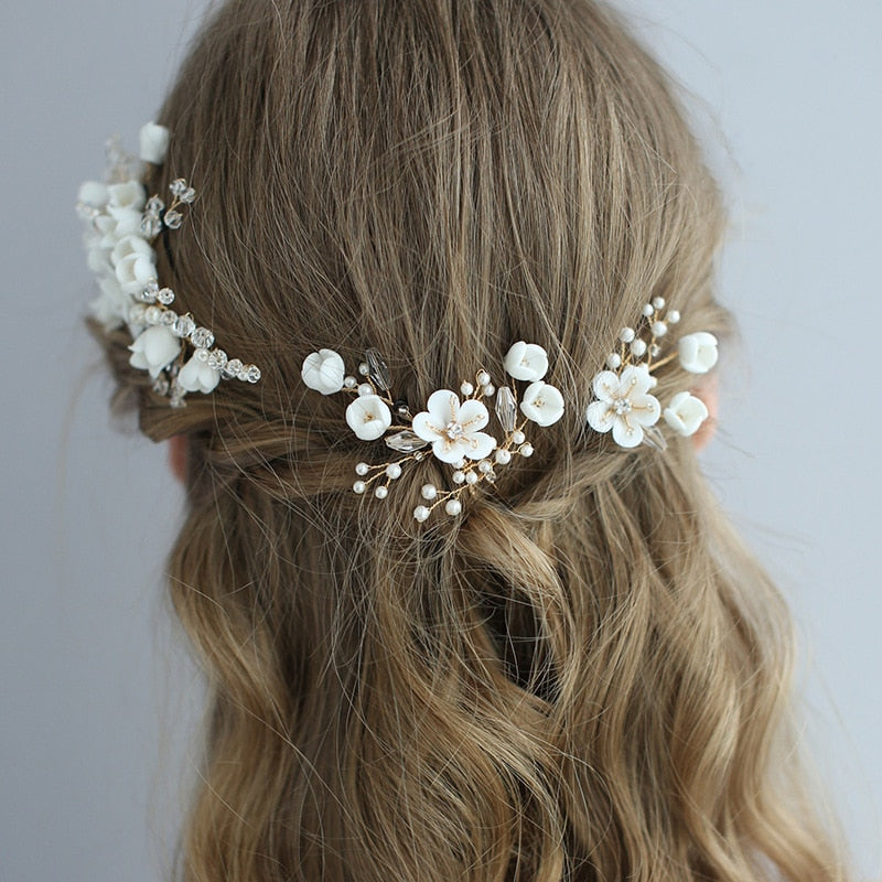 Floral Hair Comb, Wedding hair Comb, bridal accessories, bridal orders headpiece, bridal hair piece, wedding comb, bridal hair accessories