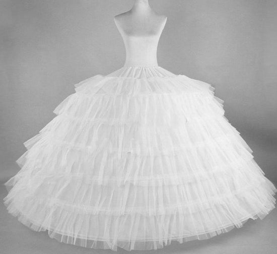 A-Line 3 Hoop Petticoat 6 Hoop Ball Gown Plus Size Mermaid Slips Underskirts - TulleLux Bridal Crowns &  Accessories 